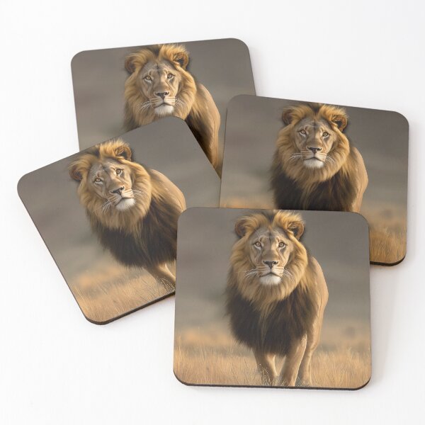 Item preview, Savanna Sovereign: Lion in Golden Light designed and sold by eyeconart.