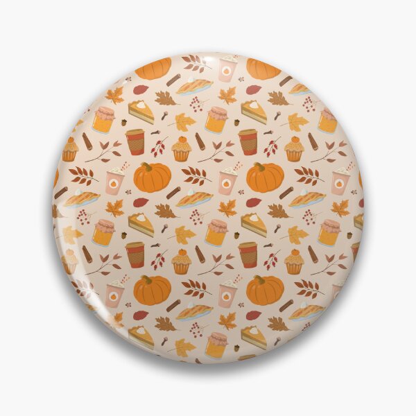 Item preview, Pumpkin Treats Autumn Pattern – Pumpkin Pie, Drinks, Cupcakes and Cinnamon designed and sold by smeraldosecrets.