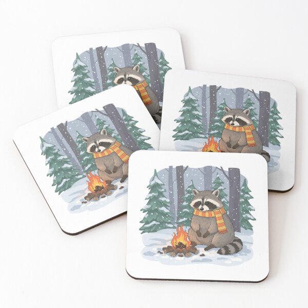 Item preview, Cozy Raccoon Campfire designed and sold by k3rstman1.