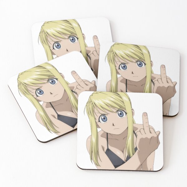 Item preview, Anime Middle Finger - Winry Waifu designed and sold by Kuroi Pixel.