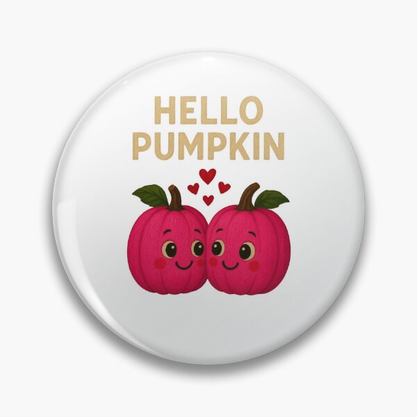 Item preview, Hello Pumpkin – Cute Pink Pumpkin Couple Design designed and sold by Liv Solara.