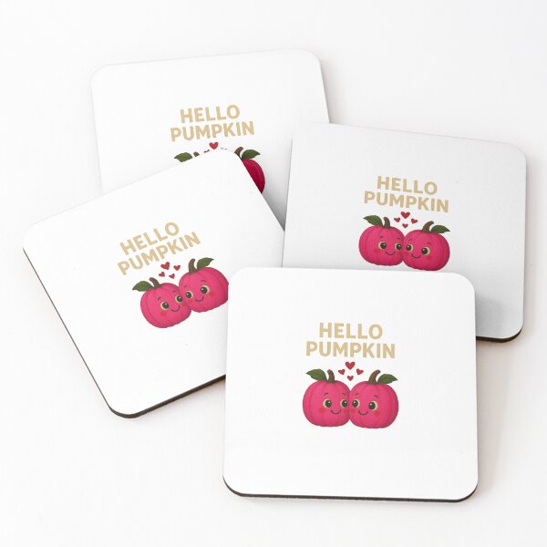Artikelvorschau, Hallo Kürbis – Süßes rosa Kürbispaar-Design entworfen und verkauft von Liv Solara.