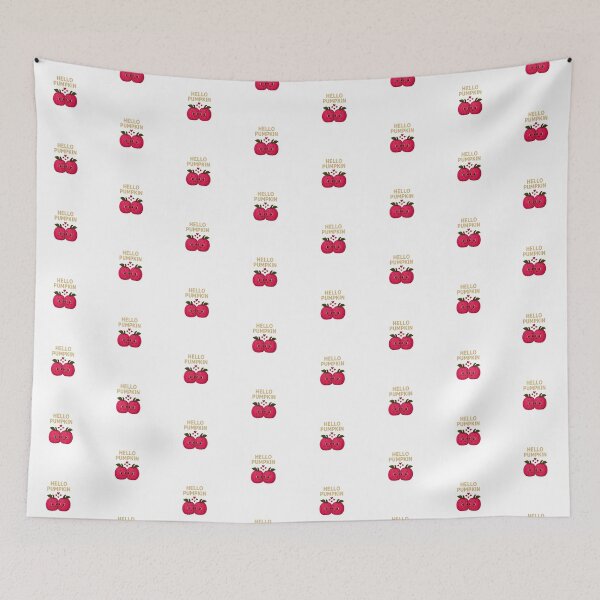 Item preview, Hello Pumpkin – Cute Pink Pumpkin Couple Design designed and sold by Liv Solara.