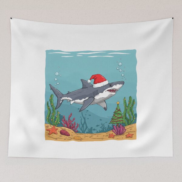 Item preview, Santa Shark Undersea Christmas designed and sold by k3rstman1.