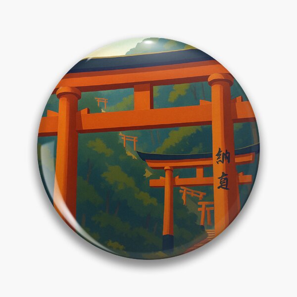 Item preview, Japan Vintage Travel Poster Minimal Retro Art Poster Fushimi Inari Taisha designed and sold by artra-shop.