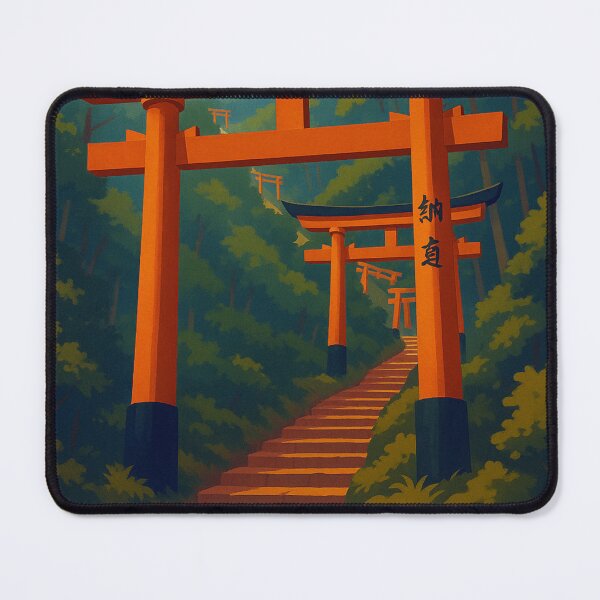 Item preview, Japan Vintage Travel Poster Minimal Retro Art Poster Fushimi Inari Taisha designed and sold by artra-shop.