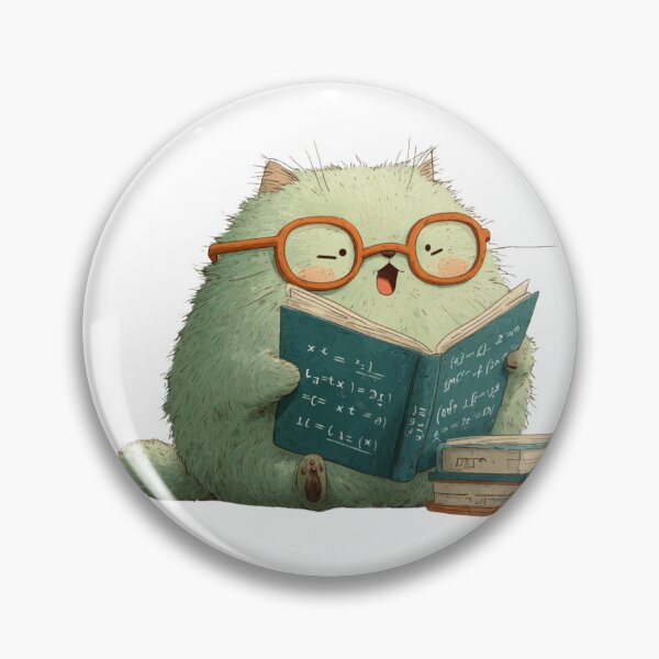 Item preview, Cute Kawaii Cat Reading Math Book Design designed and sold by Lumiart1408.