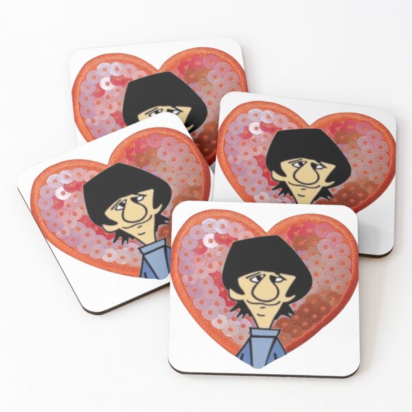 Item preview, Cartoon Ringo Starr Sequin Heart designed and sold by ezndwhizz.