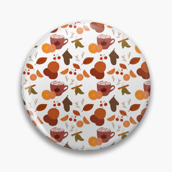 Item preview, Autumn Drinks and Foliage Pattern – Cozy Coffee and Colourful Leaves designed and sold by smeraldosecrets.
