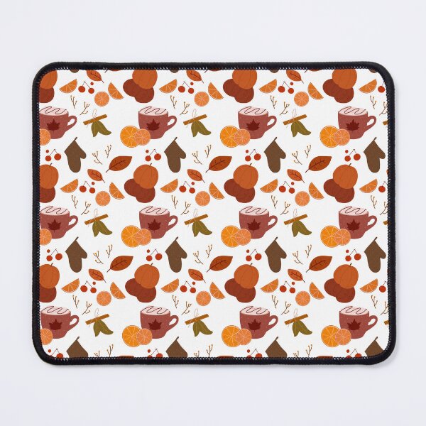 Item preview, Autumn Drinks and Foliage Pattern – Cozy Coffee and Colourful Leaves designed and sold by smeraldosecrets.