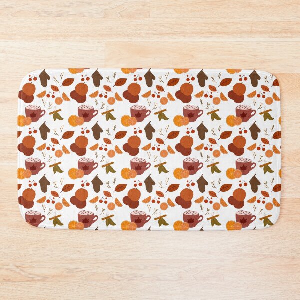 Item preview, Autumn Drinks and Foliage Pattern – Cozy Coffee and Colourful Leaves designed and sold by smeraldosecrets.