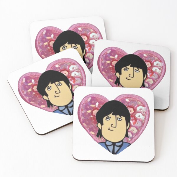 Item preview, Cartoon John Lennon Sequin Heart designed and sold by ezndwhizz.