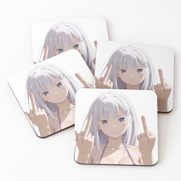 Item preview, Anime Middle Finger - Emilia designed and sold by Kuroi Pixel.