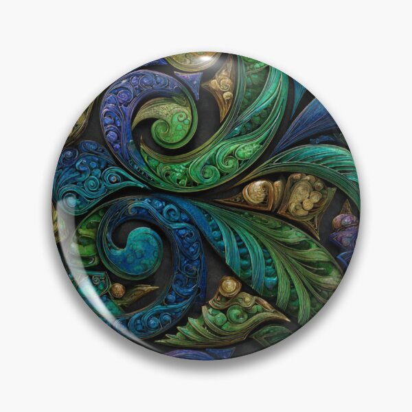 Item preview, New Zealand Māori Paua Pattern Koru Design 478 designed and sold by GrinGalore.