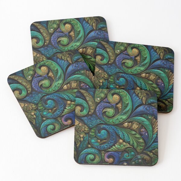 Item preview, New Zealand Māori Paua Pattern Koru Design 478 designed and sold by GrinGalore.