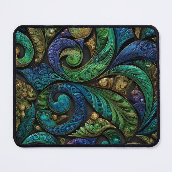 Item preview, New Zealand Māori Paua Pattern Koru Design 478 designed and sold by GrinGalore.