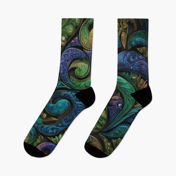 Item preview, New Zealand Māori Paua Pattern Koru Design 478 designed and sold by GrinGalore.