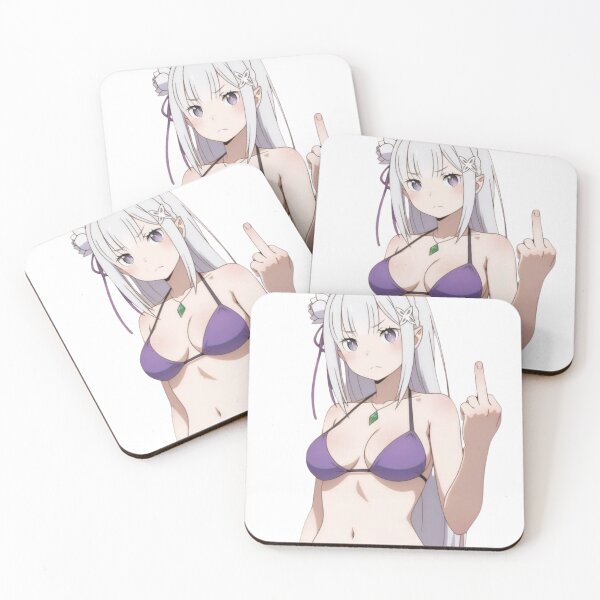 Item preview, Emilia Anime Middle Finger  designed and sold by Kuroi Pixel.