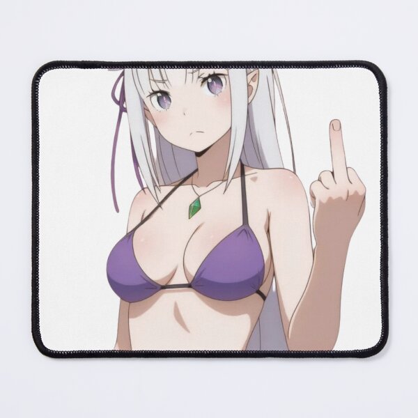 Item preview, Emilia Anime Middle Finger designed and sold by Kuroi Pixel.