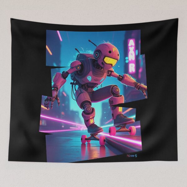 Item preview, Skater robot with neon spray 1 designed and sold by Neon G.