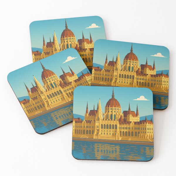 Item preview, Budapest Hungary Vintage Travel Poster Minimal Retro Art Poster designed and sold by artra-shop.