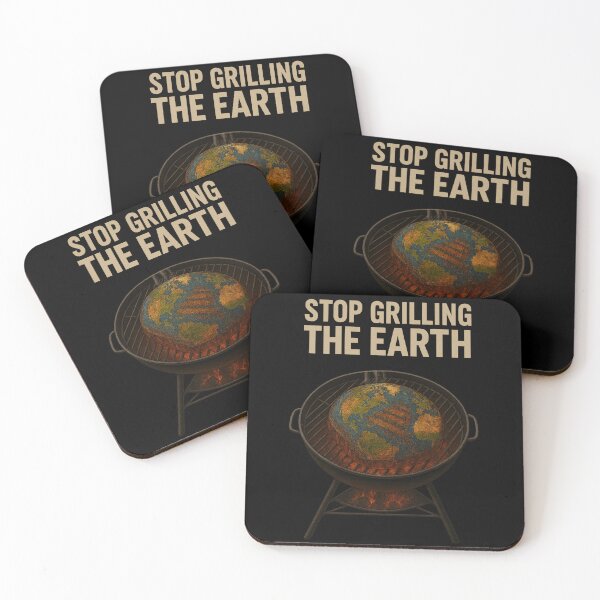 Item preview, Stop Grilling The Earth Ecology Nature global warming designed and sold by Tattoo-Shirt Designer .