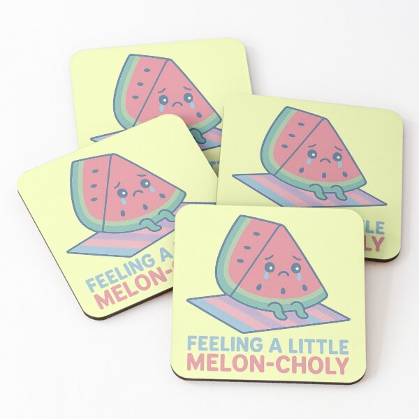 Item preview, Melon-Choly – Sad Watermelon Slice designed and sold by Blouzie.