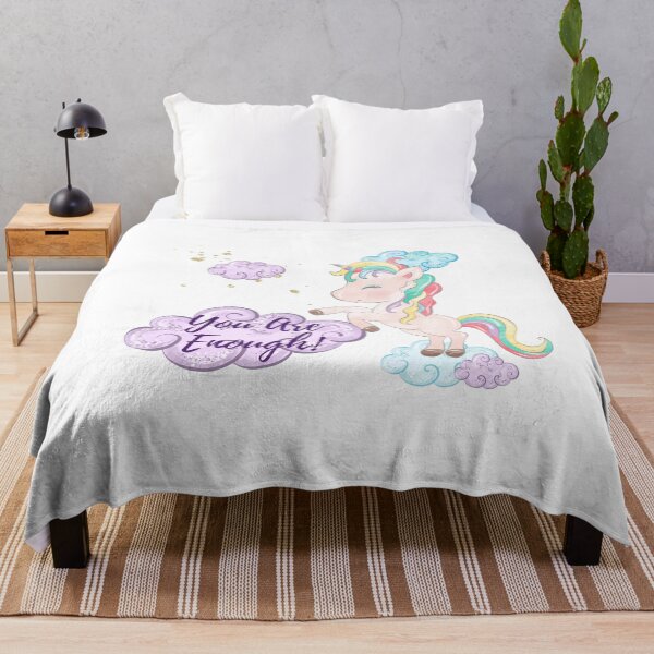 Item preview, You Are Enough – Cute Motivational Unicorn Design designed and sold by Endless Chaos.