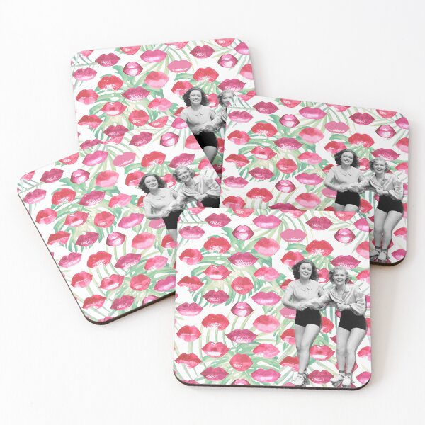 Item preview, Retro Collage: Vintage Women & Watercolor Lips Pattern designed and sold by mcuj-art.