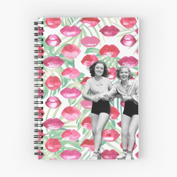 Item preview, Retro Collage: Vintage Women & Watercolor Lips Pattern designed and sold by mcuj-art.