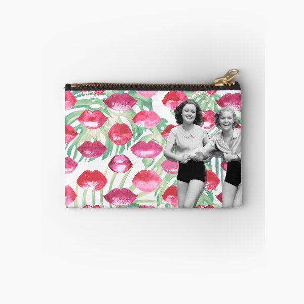 Item preview, Retro Collage: Vintage Women & Watercolor Lips Pattern designed and sold by mcuj-art.