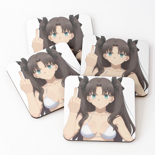 Item preview, Anime Middle Finger - Rin Tohsaka designed and sold by Kuroi Pixel.