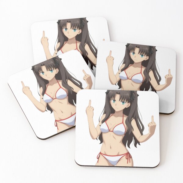 Item preview, Anime Middle Finger - Rin Tohsaka waifu designed and sold by Kuroi Pixel.