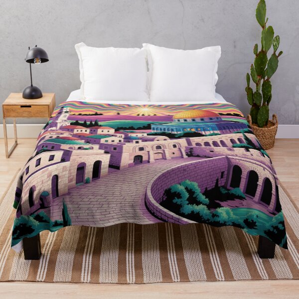 Item preview, cityscape of Jerusalem in psychedelic style. designed and sold by Lilashakti ⭐️ ⭐️ ⭐️ ⭐️ ⭐️.
