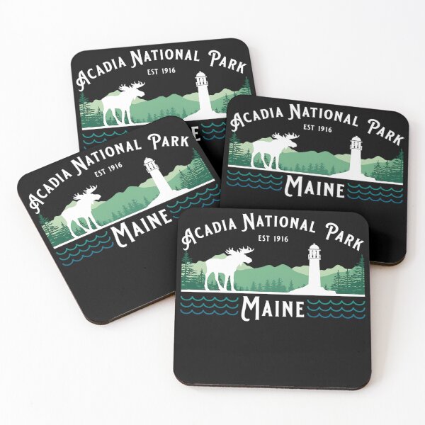 Item preview, Acadia National Park Maine Lighthouse Moose Hiking Souvenir designed and sold by Pyotsak.
