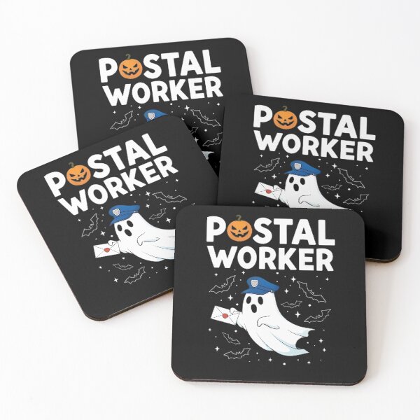 Item preview, Spooky Postal Worker Halloween Ghost designed and sold by Linework Studio.