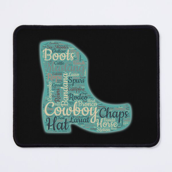 Item preview, Cowboy Boot Word Cloud Art – Western Typography designed and sold by FaeryNuff.