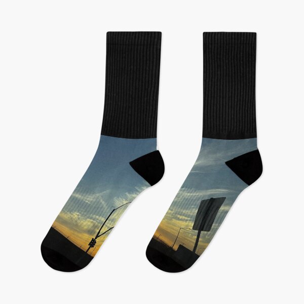 Item preview, Dramatic Sunset Sky with Silhouetted Traffic Lights designed and sold by SurgeLA.