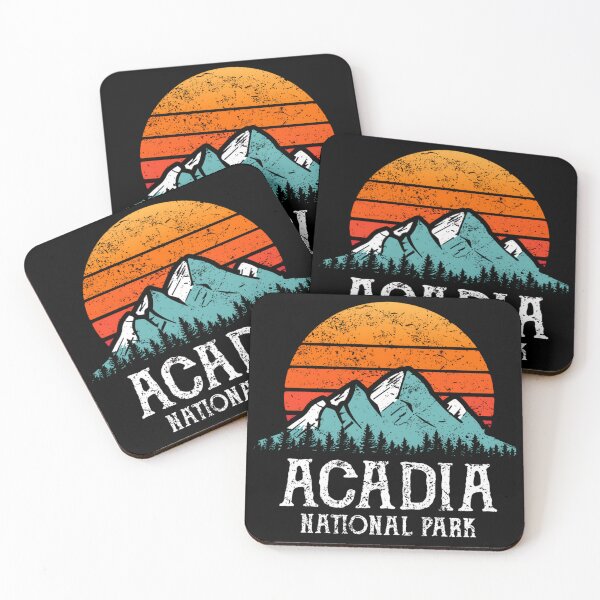 Item preview, Acadia National Park Merchandise Retro Hiking Acadia designed and sold by Gennadim.