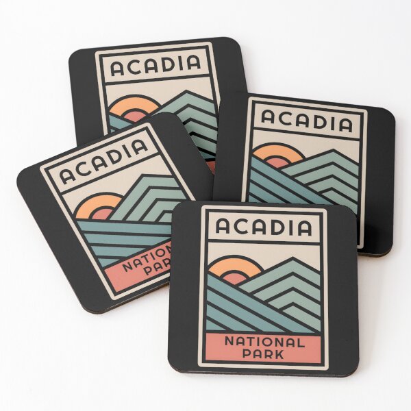 Artikelvorschau, Acadia Nationalpark Minimalistisches Abzeichen Retro entworfen und verkauft von Gennadim.