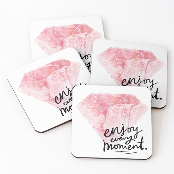 Item preview, Pink Diamond Quote – Enjoy Every Moment designed and sold by mcuj-art.