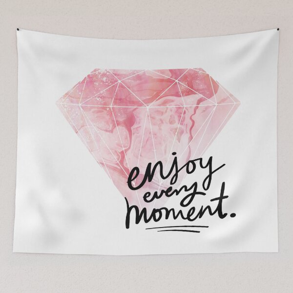 Item preview, Pink Diamond Quote – Enjoy Every Moment designed and sold by mcuj-art.