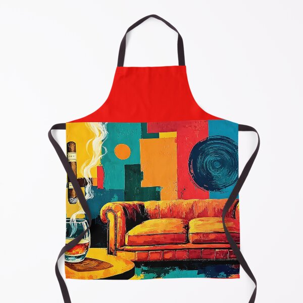 Item preview, Relax in Style and Smoke - A Vibrant Abstract Celebration of Whiskey Color and Cozy Luxury designed and sold by OlfactoART Studio.