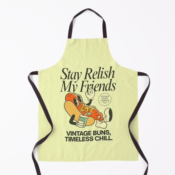 Item preview, Stay Relish My Friends Vintage Buns , Timeless Chill - Kawaii Hotdog designed and sold by Artify Shirts.