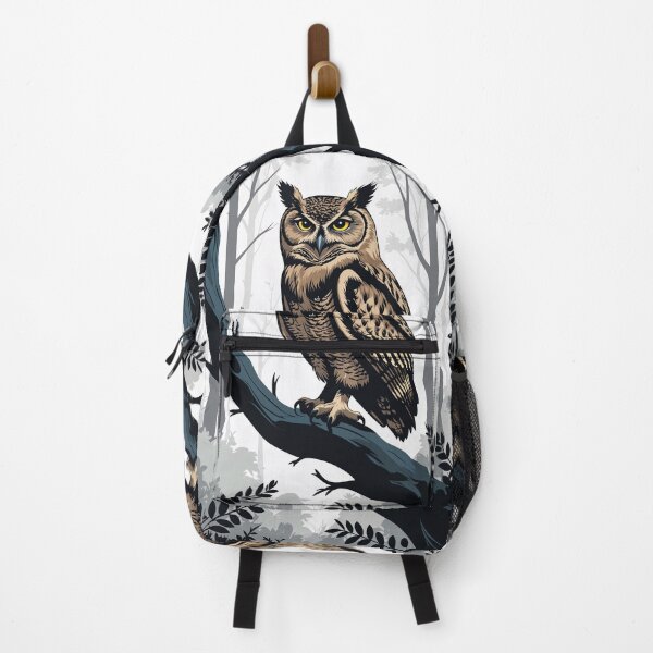 Item preview, Great Horned Owl perched on a branch designed and sold by Prachodayat Artworks.