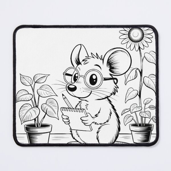 Item preview, Nerdy Mouse with Notebook designed and sold by gr00bson.