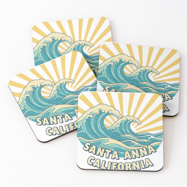 Item preview, Santa Anna California T-Shirt, Retro Surfing Wave Graphic Tee, Vintage Sunset Beach Shirt, Ocean Vibes Unisex Top designed and sold by Promoffy.