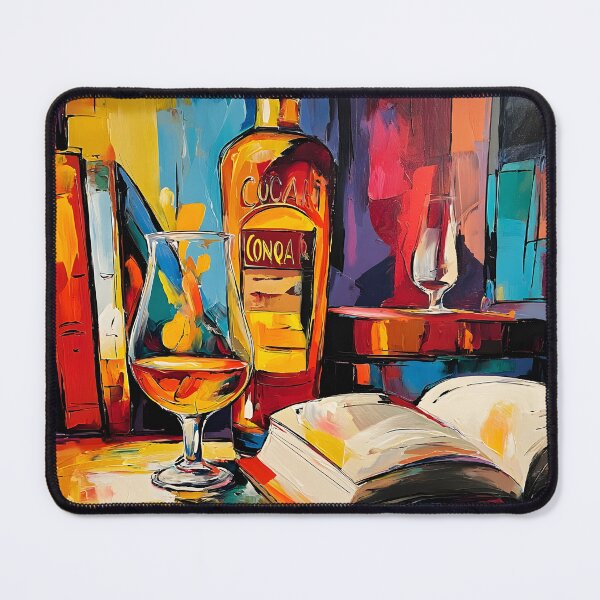 Item preview, Savor the Evening - A Vibrant Abstract Celebration of Whisky Books and Cozy Intellectual Energy designed and sold by OlfactoART Studio.