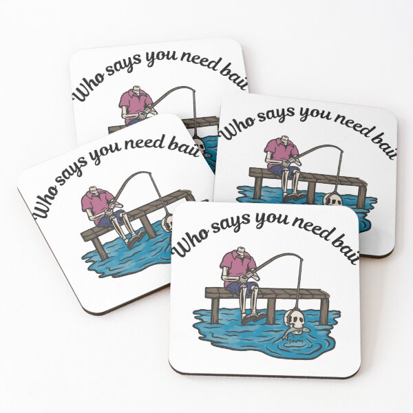 Item preview, Skeleton Fishing "Who says you need bait" Funny Gothic Design designed and sold by LTG Customs.