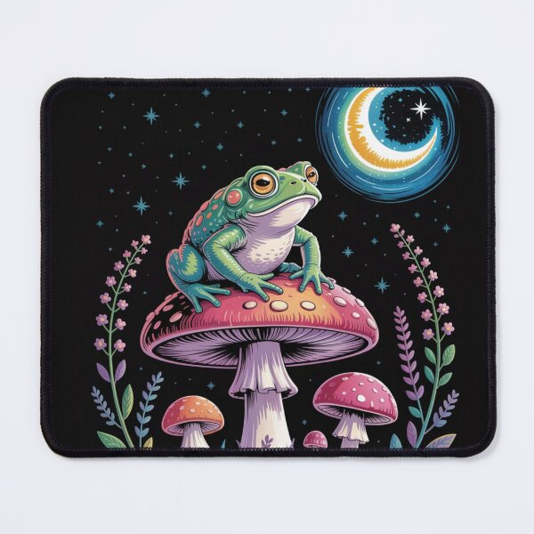Item preview, Cosmic Frog on the Mushroom – Illustrated Night Magic designed and sold by FusiTink.